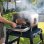 Parrilla Ninja OO101EU 2400W Electricidad + Carbón Vegetal Negra/Roja