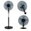 Sogo VEN-SS-21280 ventilateur Noir, Bleu, Argent