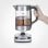 Bouilloire à thé et à eau en verre Severin Wk 3422 à levage automatique 1,7 L. Verre-Inox / Noir 3000 W