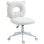 Homcom Silla de Escritorio Moderno con Asiento Ajustable en Altura Blanca
