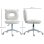 Homcom Silla de Escritorio Moderno con Asiento Ajustable en Altura Blanca