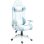 Homcom Silla Gaming Reclinable Giratoria con Cojín Lumbar 67x60x120-128cm Azul