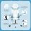 Homcom Silla Gaming Reclinable Giratoria con Cojín Lumbar 67x60x120-128cm Azul