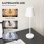 Homcom Lámpara de Mesita de Noche Luces LED USB-C Recargable Ø11.2x36.5cm Blanca