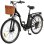 Dyu C6 Elektrofahrrad 26 Zoll, 350 W, 36 V, 12,5 Ah Akku, Reichweite 40 km, mit Scheibenbremsen, Schwarz