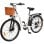Dyu C6 Bicicleta Eléctrica 26" 350W Batería 36v12.5Ah Alcance 40km con Frenos de Disco Blanco