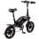 DYU D3F Elektrofahrrad, 14 Zoll, 250 W Motor, 36 V, 10 Ah Akku, 40 km Reichweite, mit Scheibenbremsen, Schwarz