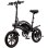 DYU D3F Elektrofahrrad, 14 Zoll, 250 W Motor, 36 V, 10 Ah Akku, 40 km Reichweite, mit Scheibenbremsen, Schwarz