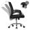 ML Design Silla de Oficina Ergonómica con Asiento Regulable Tapizado de Malla Negra