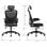 ML Design Silla de Oficina Ergonómica con Asiento Regulable y Reposacabezas Negro