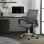 ML Design Silla de Oficina Ergonómica con Asiento Regulable Tapizado de Malla Gris