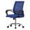 ML Design Silla de Oficina Ergonómica con Asiento Regulable Tapizado de Malla Azul