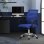 ML Design Silla de Oficina Ergonómica con Asiento Regulable Tapizado de Malla Azul