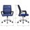 ML Design Silla de Oficina Ergonómica con Asiento Regulable Tapizado de Malla Azul