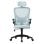 ML Design Silla de Oficina Ergonómica con Asiento Regulable y Reposacabezas Azul