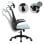 ML Design Silla de Oficina Ergonómica con Asiento Regulable y Reposacabezas Azul