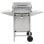 Barbecue à gaz portable Vidaxl 2 zones, argent, acier inoxydable