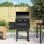 Vidaxl Barbecue à Granulés avec Etagère Inférieure Fer Noir 94 Cm