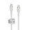 Cabo USB-C Belkin BoostCharge Pro Flex 1 m Silicone Dupla Trançada Branco