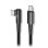 1Life Cable USB-C Acodado 90º 100w 2m Negro