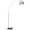 Homcom Lámpara De Pie Arco Altura Ajustable 110-115x30x170-180 Cm Plata Y Negro