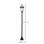 Outsunny 2 Farolas Solares 129 Cm Con 2 Luces Led Blanca 6000k Impermeable Ip44