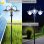 Outsunny Candeeiro Solar De Jardim 189 Cm Com 18 Luzes Led Branca Fria 6000k Ip44