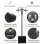 Outsunny Candeeiro Solar De Jardim 189 Cm Com 18 Luzes Led Branca Fria 6000k Ip44