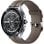 Montre intelligente Bluetooth Xiaomi Watch 2 Pro avec boîtier argenté et bracelet en cuir marron