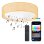 Ksix Bohemia Plafon Smartled, Design Rattan, Altifalante 3W Integrado, 4.000 Lm, 35 W Branco