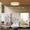 Ksix Bohemia Plafon Smartled, Design Rattan, Altifalante 3W Integrado, 4.000 Lm, 35 W Branco