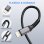 Klack Cable Carga Rápida Aluminio Irrompible USB a Lighting 2 Metros Negro