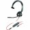 Auriculares Poly Blackwire 3315 con cable USB-C, jack 3,5 mm y Microsoft Teams, monoaurales negros