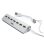 Nilox NXHU7ALU2 HUB 7 Puertos USB Gris