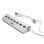 Nilox NXHU7ALU2 HUB 7 Puertos USB Gris