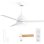 Ventoinha de Teto com Luz Grunkel SKYECO-52 25W 132cm 6 Velocidades Comando Temporizador