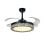 Bel Air Nido Ventoinha de Teto com Luz e Comando Remoto 72W 108cm Pás Retráteis Preto