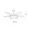 Bel Air Orion Ventilatore da soffitto con luce e telecomando 72W 132 cm 6 pale Bianco