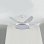 Bel Air Orion Ventilatore da soffitto con luce e telecomando 72W 132 cm 6 pale Bianco