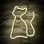 Forever Neon LED Light Cat Warm White Bat+USB
