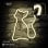 Forever Neon LED Light Cat Warm White Bat+USB