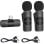 Boya BY-V20 Micrófono de Solapa Inalámbrico Transmisión Dual Omnidireccional Android USB-C Negro