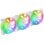 Mars Gaming MF-3A Kit 3x Ventiladores FDB 120mm ARGB Rainbow 360º sin Marco Doble Conector Blanco