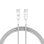 PcCom Essential Cable USB-C a USB-C 65W Carga Rápida Nylon Trenzado Blanco