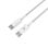 PcCom Essential Cable USB-C a USB-C 65W Carga Rápida Nylon Trenzado Blanco