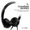 Owlotech DeskBuds Cuffie Fascia con Microfono Nero