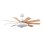 Ventilateur de Plafond avec Lumière LED Iluminashop Vera 36W 132cm 6 Vitesses Moteur DC Télécommande Hiver