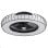 Iluminashop Ventilador de Techo con Luz LED y Mando 72W Negro Motor DC