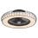 Iluminashop Ventilador de Techo con Luz LED y Mando 72W Negro Motor DC