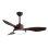 Iluminashop Ventilador de Techo con Luz LED y Mando 24W Marrón Motor DC